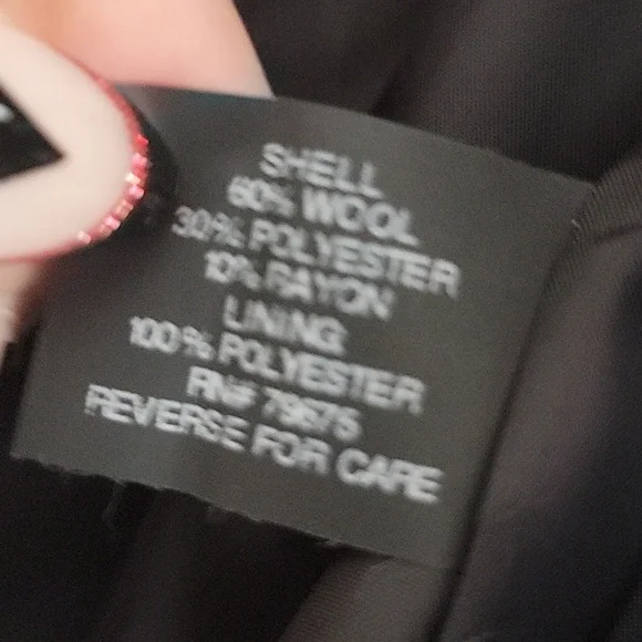 Michael Kors Black Wool Coat NWT 1x - Picture 10 of 11